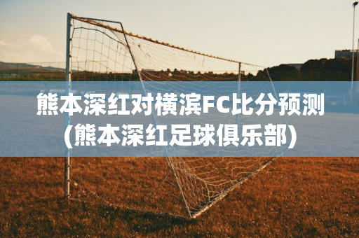 熊本深红对横滨FC比分预测(熊本深红足球俱乐部)